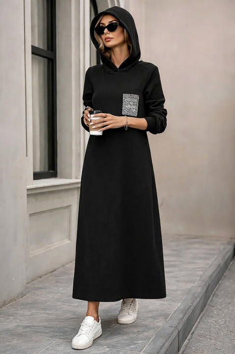 Рокля ASEMDOLA, Цвят: черен, IVET.BG - Твоят онлайн бутик.