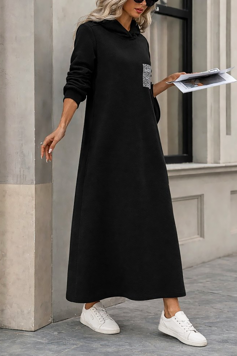 Рокля ASEMDOLA, Цвят: черен, IVET.BG - Твоят онлайн бутик.