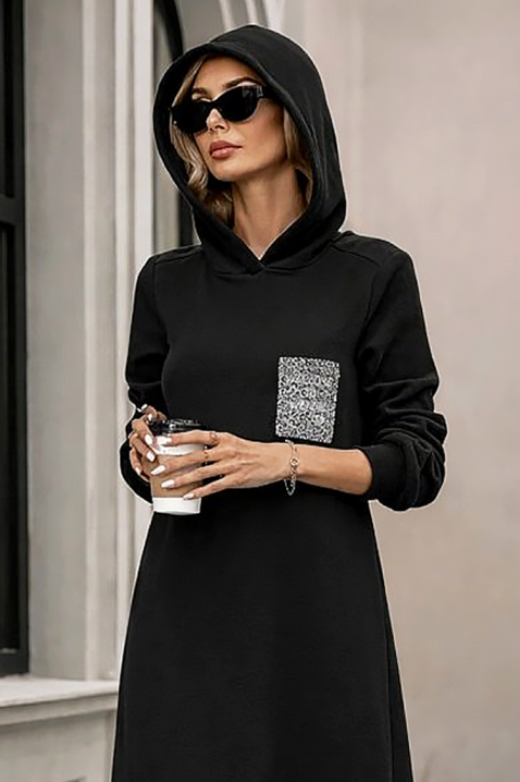 Рокля ASEMDOLA, Цвят: черен, IVET.BG - Твоят онлайн бутик.