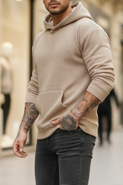 Мъжки суичър MINREFO, Цвят: беж, IVET.BG - Твоят онлайн бутик.