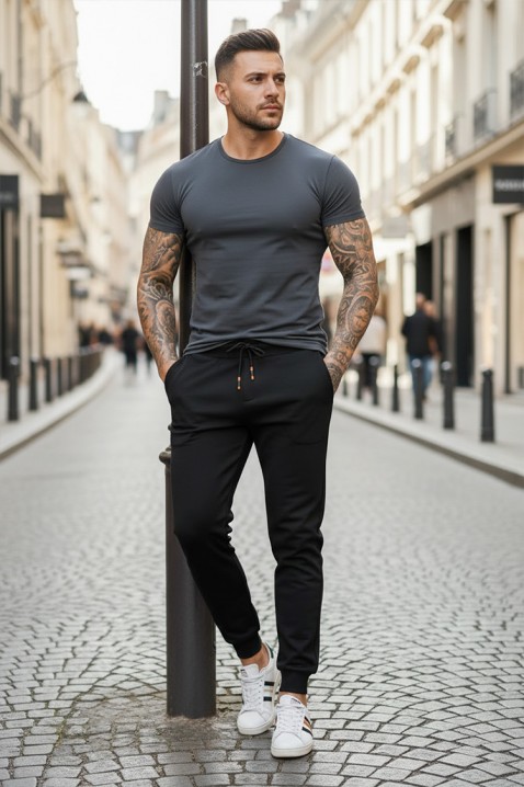 Мъжки панталон TIRZO BLACK, Цвят: черен, IVET.BG - Твоят онлайн бутик.