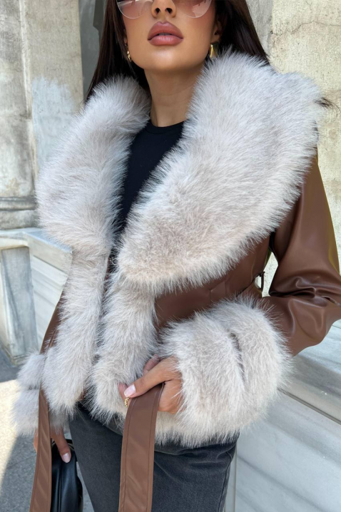 Яке HUDILZA CAMEL, Цвят: светлокафяв, IVET.BG - Твоят онлайн бутик.