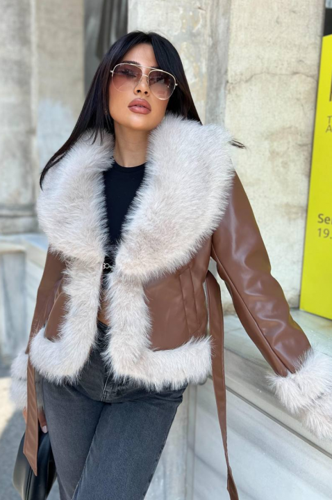 Яке HUDILZA CAMEL, Цвят: светлокафяв, IVET.BG - Твоят онлайн бутик.