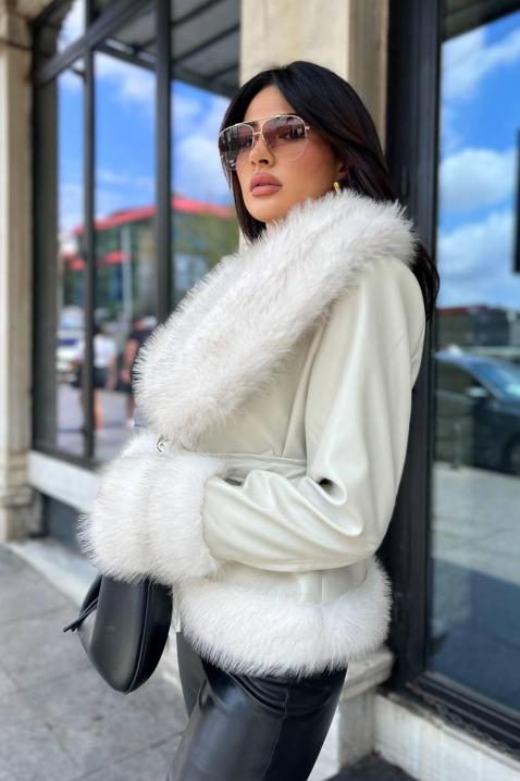 Яке HUDILZA ECRU, Цвят: екрю, IVET.BG - Твоят онлайн бутик.