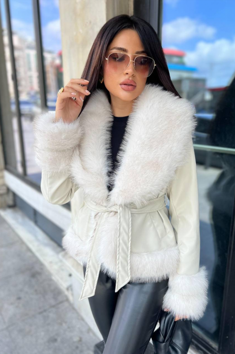 Яке HUDILZA ECRU, Цвят: екрю, IVET.BG - Твоят онлайн бутик.