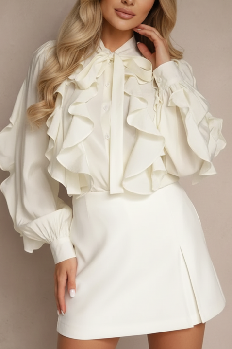 Дамска риза VOLANDA ECRU, Цвят: екрю, IVET.BG - Твоят онлайн бутик.