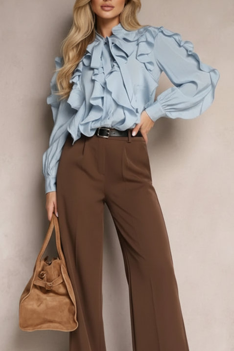 Дамска риза VOLANDA SKY, Цвят: светлосин, IVET.BG - Твоят онлайн бутик.