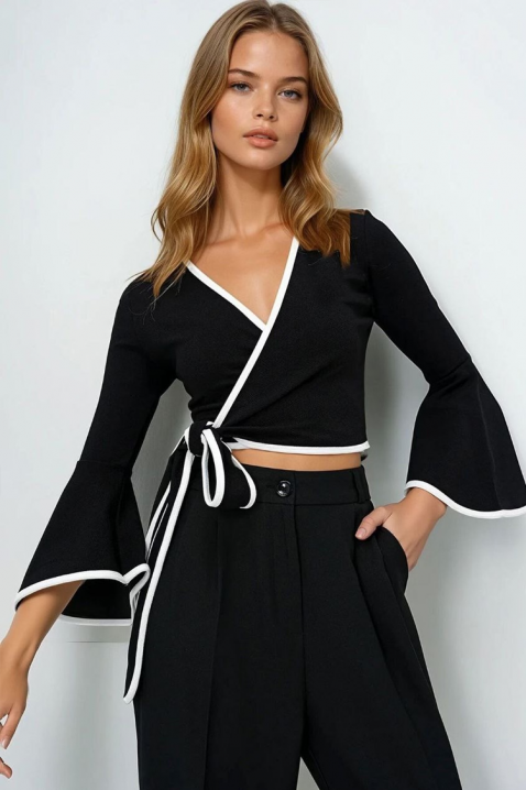 Дамска блуза BECHANZA BLACK, Цвят: черен, IVET.BG - Твоят онлайн бутик.