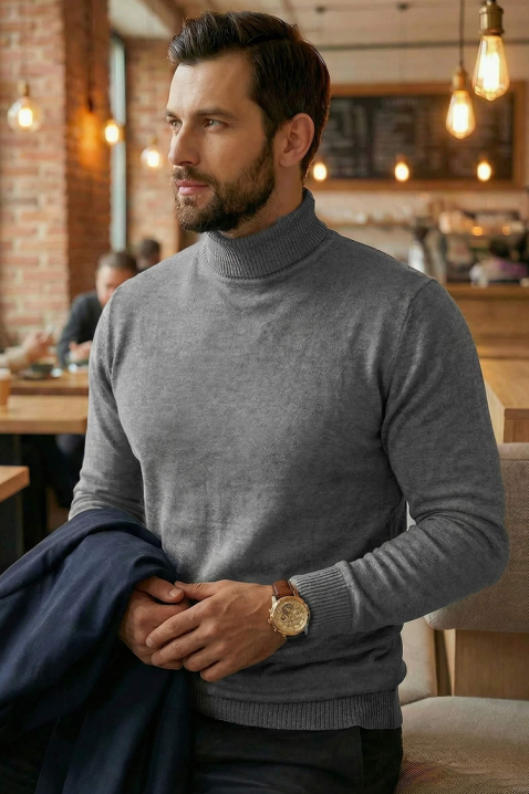 Мъжки пуловер BENZEMO GREY, Цвят: сив, IVET.BG - Твоят онлайн бутик.