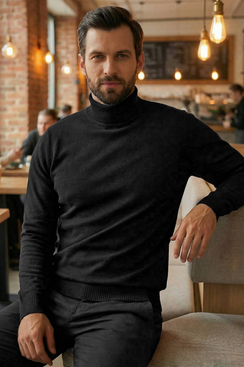 Мъжки пуловер BENZEMO BLACK, Цвят: черен, IVET.BG - Твоят онлайн бутик.