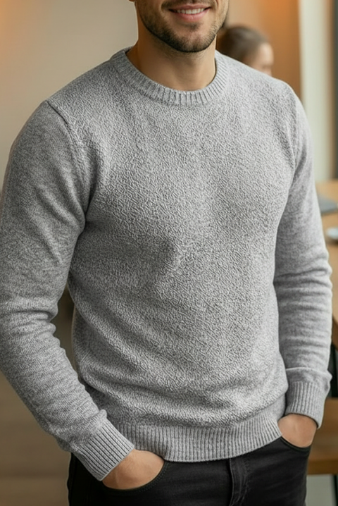 Мъжки пуловер KARELDO GREY, Цвят: сив, IVET.BG - Твоят онлайн бутик.