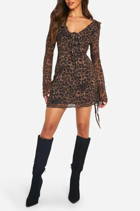 Рокля KINOLDA, Цвят: кафяв, IVET.BG - Твоят онлайн бутик.