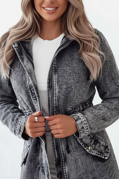 Дънково яке ANREOLA, Цвят: сив, IVET.BG - Твоят онлайн бутик.