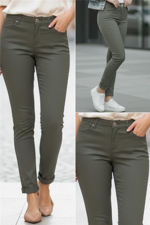 Панталон GAVRENDA, Цвят: каки, IVET.BG - Твоят онлайн бутик.