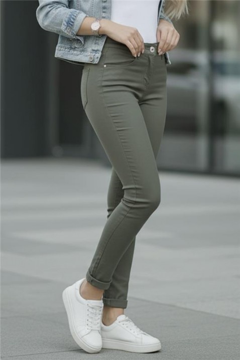 Панталон GAVRENDA, Цвят: каки, IVET.BG - Твоят онлайн бутик.