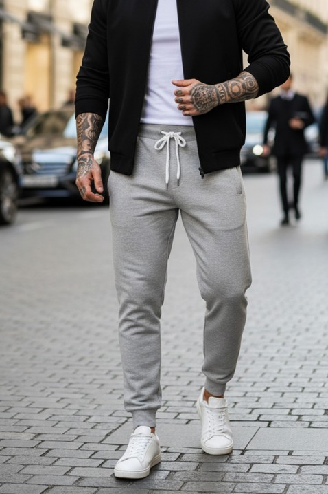 Мъжки панталон LORODO GREY, Цвят: сив, IVET.BG - Твоят онлайн бутик.