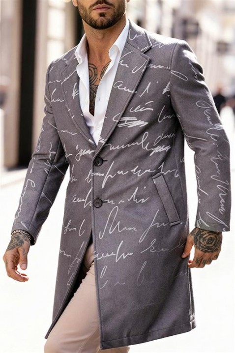 Мъжко палто REBELDO, Цвят: графит, IVET.BG - Твоят онлайн бутик.