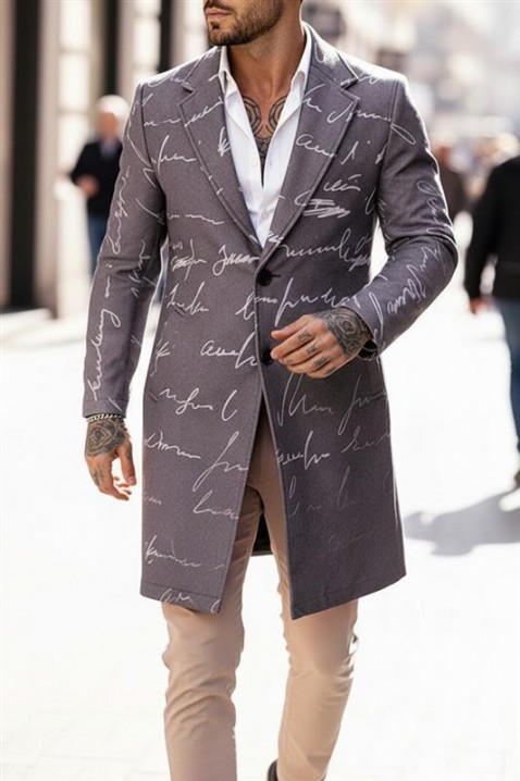 Мъжко палто REBELDO, Цвят: графит, IVET.BG - Твоят онлайн бутик.