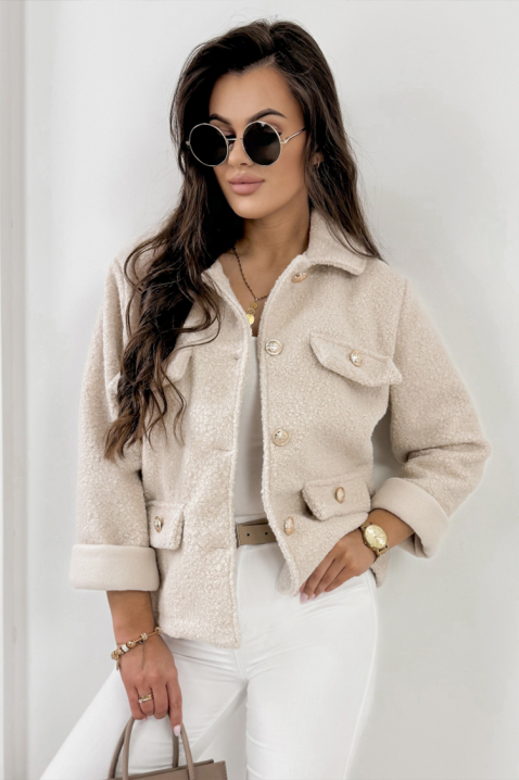 Яке REDIOLJA BEIGE, Цвят: беж, IVET.BG - Твоят онлайн бутик.