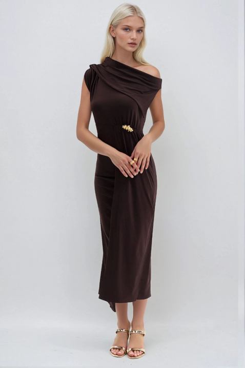 Рокля MINORELA BROWN, Цвят: кафяв, IVET.BG - Твоят онлайн бутик.