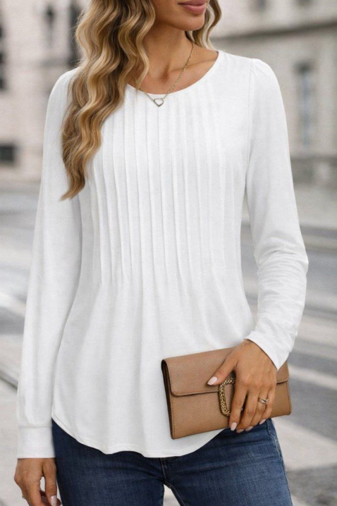 Дамска блуза PLIZONDA, Цвят: бял, IVET.BG - Твоят онлайн бутик.