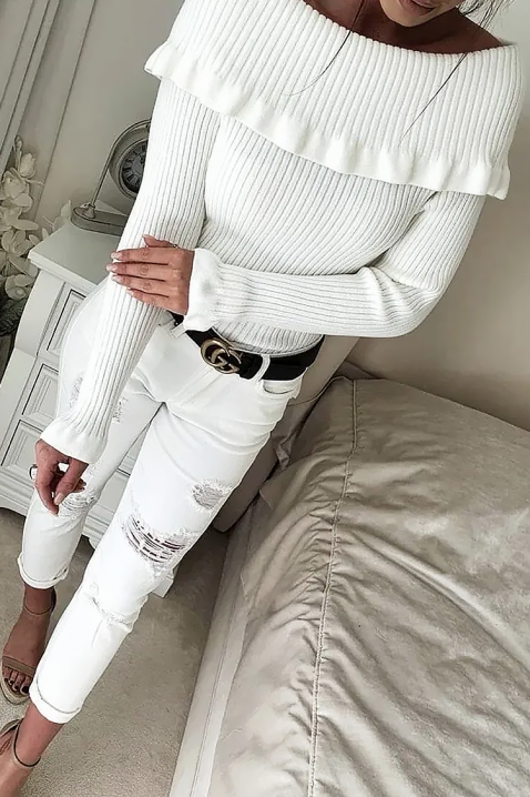 Дамска блуза PENSOLDA WHITE, Цвят: бял, IVET.BG - Твоят онлайн бутик.