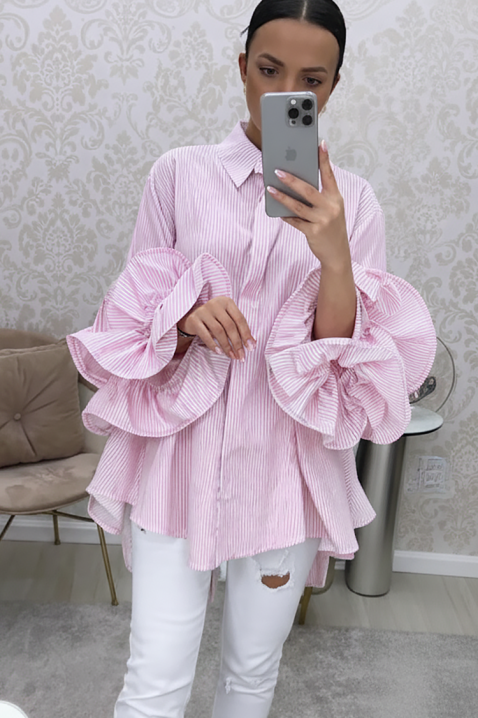 Дамска риза BRENILGA PINK, Цвят: розов, IVET.BG - Твоят онлайн бутик.