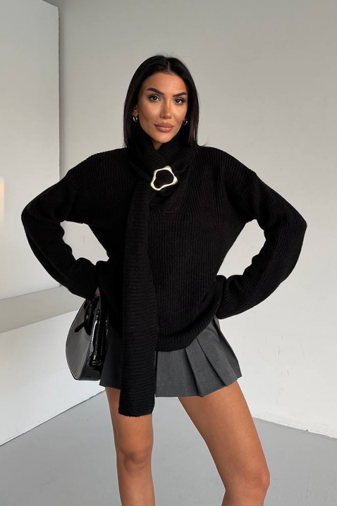 Пуловер MIKONZA BLACK, Цвят: черен, IVET.BG - Твоят онлайн бутик.