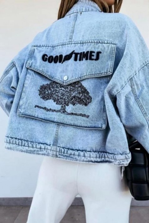 Дънково яке TANVELZA BLUE, Цвят: син, IVET.BG - Твоят онлайн бутик.