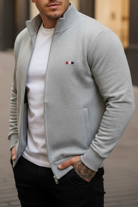 Мъжки суичър NORONO LIGHT GREY, Цвят: светлосив, IVET.BG - Твоят онлайн бутик.