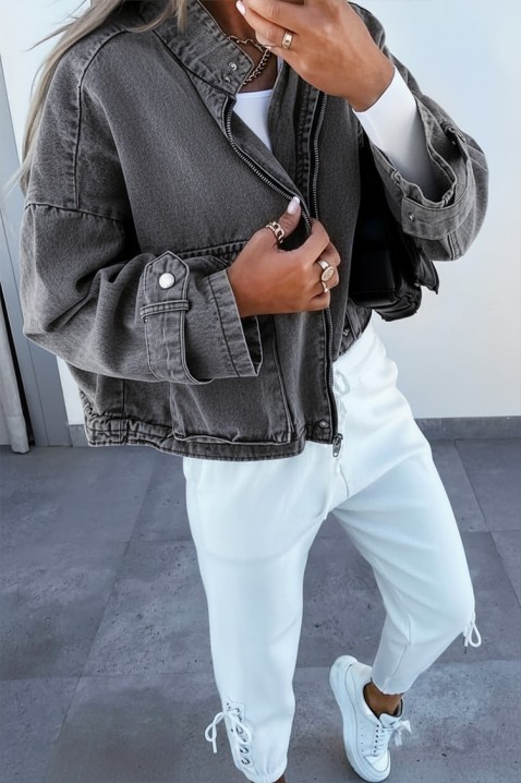 Дънково яке TANVELZA GRAFIT, Цвят: графит, IVET.BG - Твоят онлайн бутик.