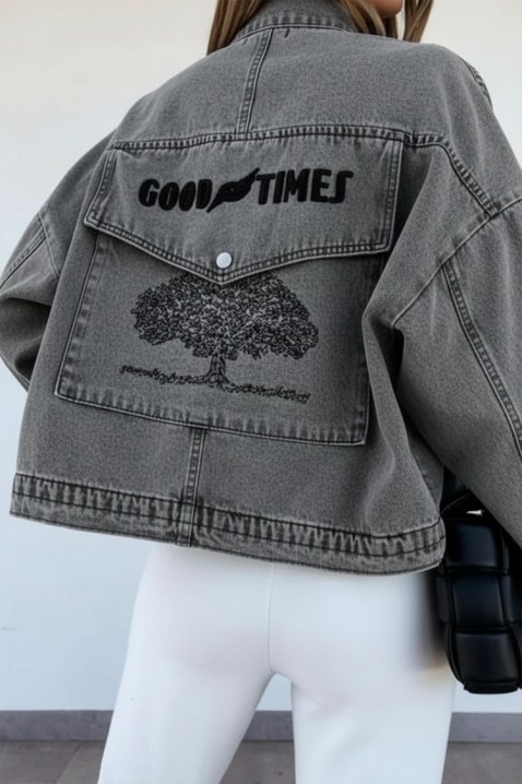 Дънково яке TANVELZA GRAFIT, Цвят: графит, IVET.BG - Твоят онлайн бутик.