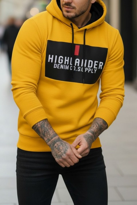 Мъжки суичър MEFRIDO YELLOW, Цвят: жълт, IVET.BG - Твоят онлайн бутик.