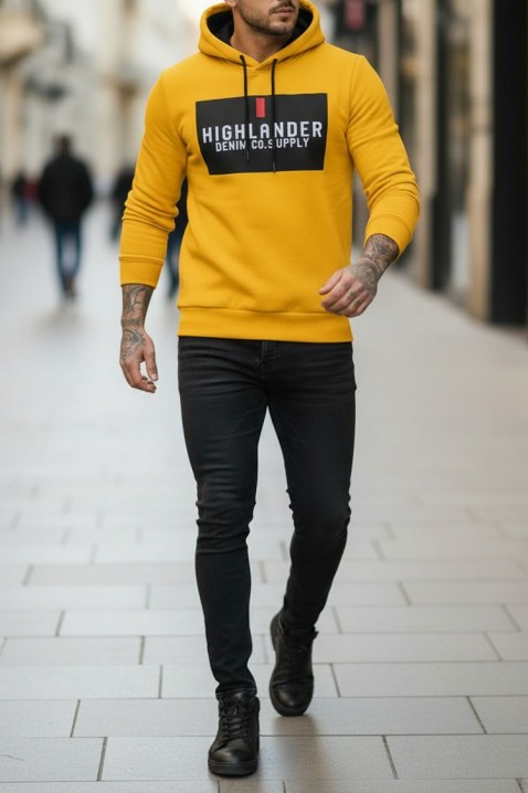 Мъжки суичър MEFRIDO YELLOW, Цвят: жълт, IVET.BG - Твоят онлайн бутик.