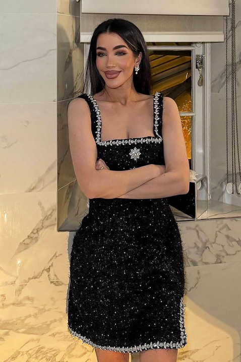 Рокля JULINZA, Цвят: черен, IVET.BG - Твоят онлайн бутик.