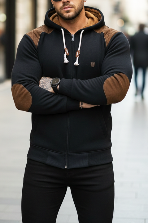 Мъжки суичър ZORFOZO BLACK, Цвят: черен, IVET.BG - Твоят онлайн бутик.