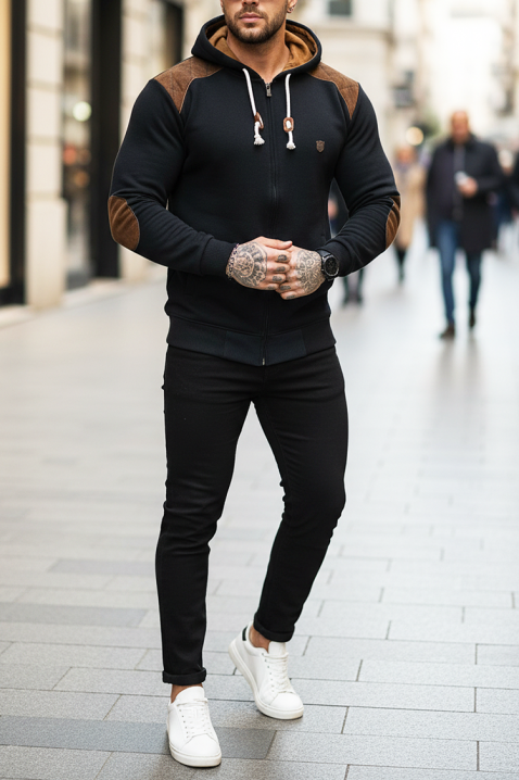 Мъжки суичър ZORFOZO BLACK, Цвят: черен, IVET.BG - Твоят онлайн бутик.