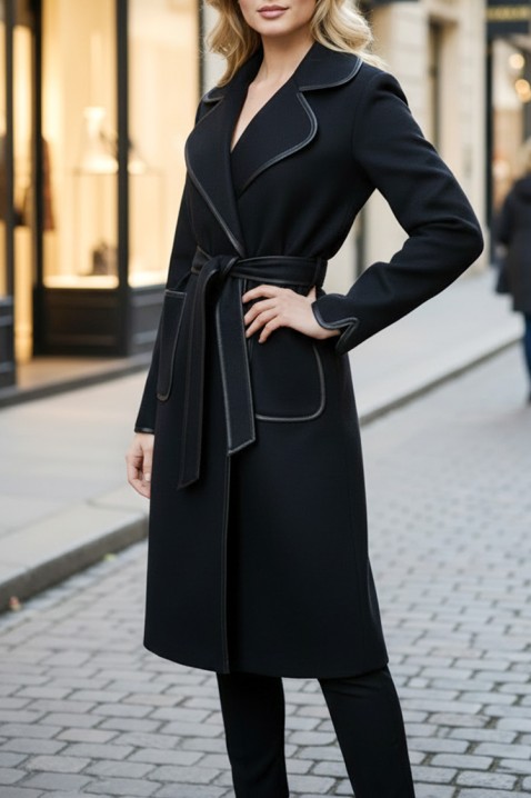 Палто POLERFA BLACK, Цвят: черен, IVET.BG - Твоят онлайн бутик.