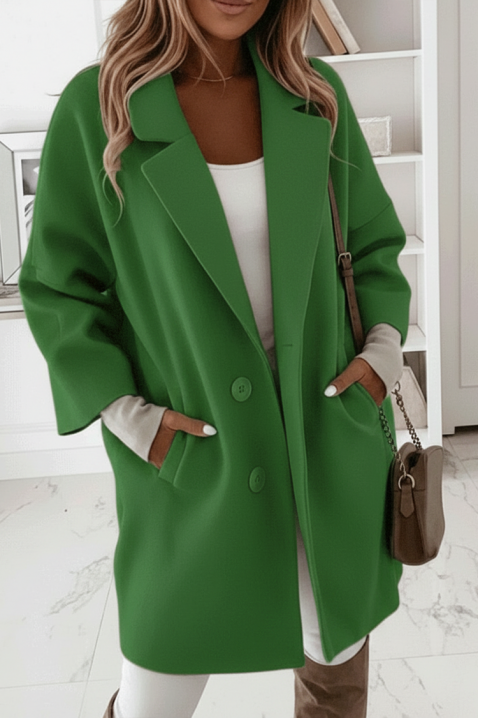 Палто OLFONJA GREEN, Цвят: зелен, IVET.BG - Твоят онлайн бутик.