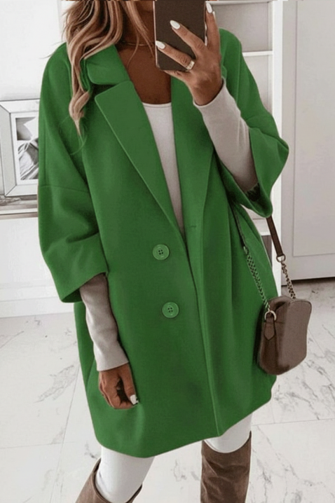 Палто OLFONJA GREEN, Цвят: зелен, IVET.BG - Твоят онлайн бутик.