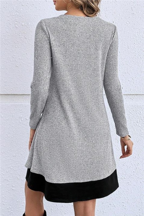 Рокля LIKRENA, Цвят: сив, IVET.BG - Твоят онлайн бутик.