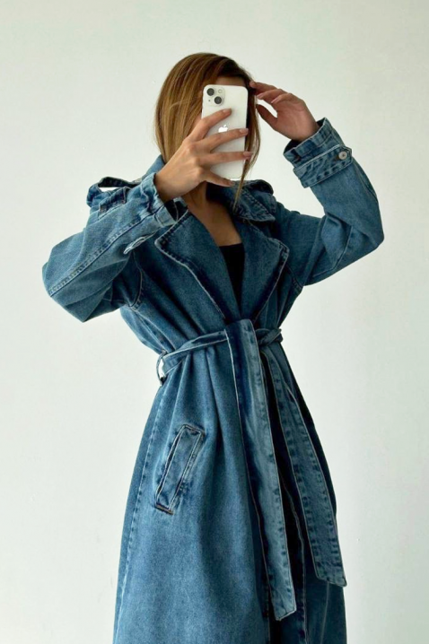 Тренчкот ZUARDA, Цвят: син, IVET.BG - Твоят онлайн бутик.