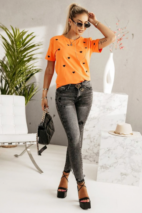 Тениска ELGLINZA, Цвят: оранжев, IVET.BG - Твоят онлайн бутик.