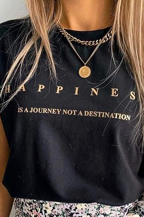 Тениска JORSENA, Цвят: черен, IVET.BG - Твоят онлайн бутик.