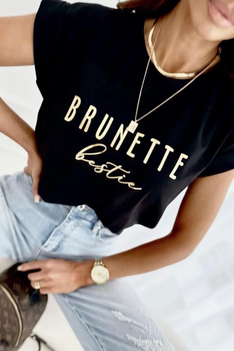 Тениска BRUNINZA, Цвят: черен, IVET.BG - Твоят онлайн бутик.