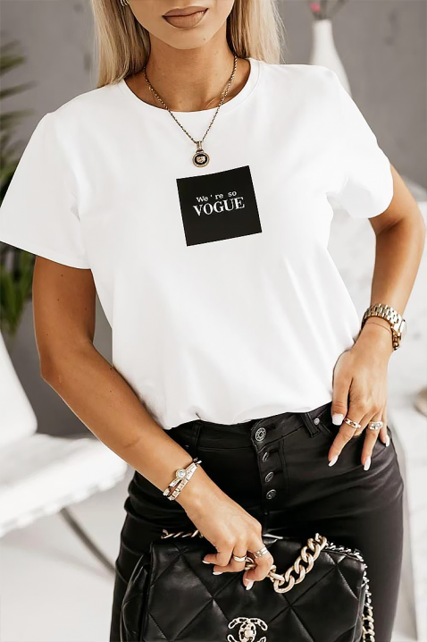 Тениска SELRINDA, Цвят: бял, IVET.BG - Твоят онлайн бутик.