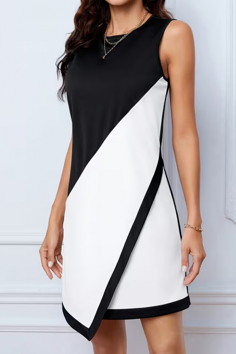 Рокля KLEMONGA, Цвят: черно и бяло, IVET.BG - Твоят онлайн бутик.