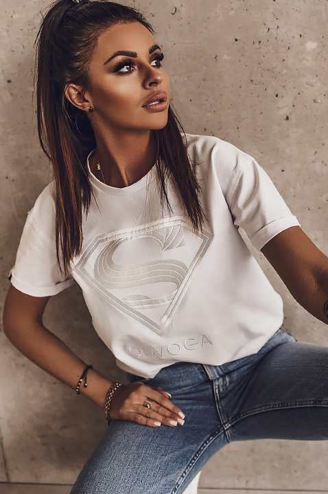 Тениска SUPRINDA, Цвят: бял, IVET.BG - Твоят онлайн бутик.