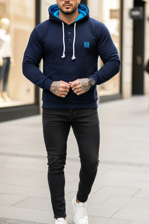 Мъжки суичър MARFANO, Цвят: тъмносин, IVET.BG - Твоят онлайн бутик.