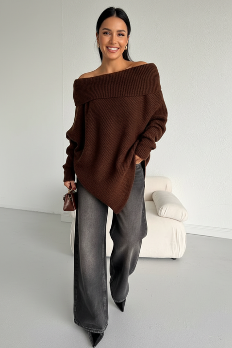 Пуловер FIONDELA BROWN, Цвят: кафяв, IVET.BG - Твоят онлайн бутик.